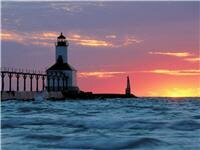 Michigan City East Pier Lighthouse, Michigan City, Indiana